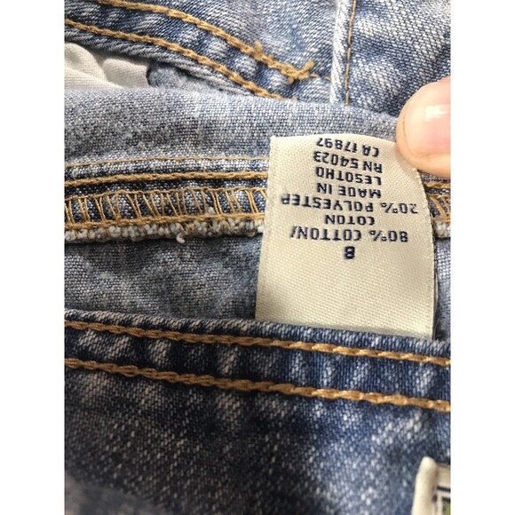 Vintage Old Navy Shorts Size 8 Blue Denim Low Waist Y2K Patchwork - Picture 6 of 6